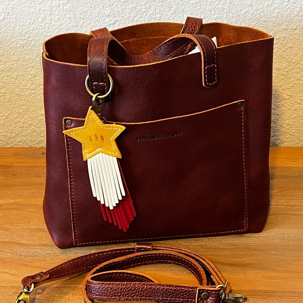 NEW Portland Leather medium crossbody + Austin exclusive star flair bundle